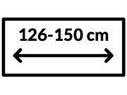 Lærred 126 - 150 cm Bred