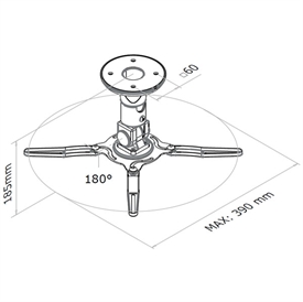 Select Loftmonteret Projektorbeslag 19 cm 10 kg